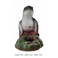 Seal On A Rock Aquarium Toy